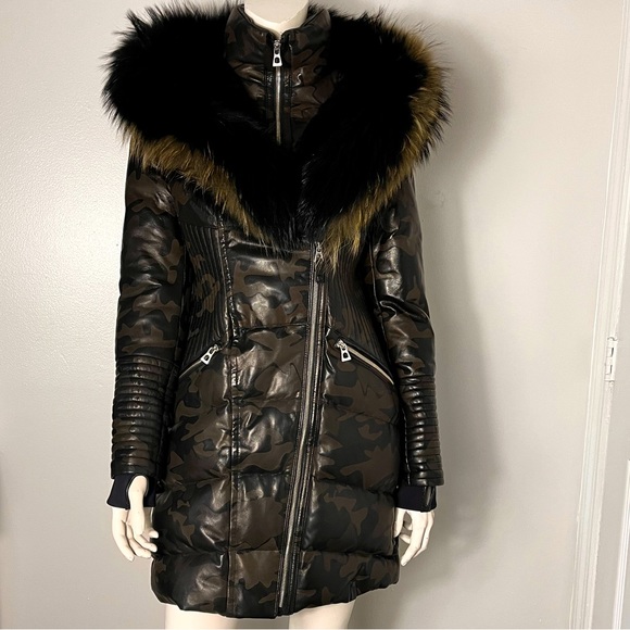 Rudsak SIA Leather jacket with Fur lined hood - Picture 4 of 17